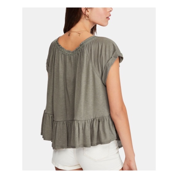 Free People Charlie Olive Green Tee - Picture 4 of 9